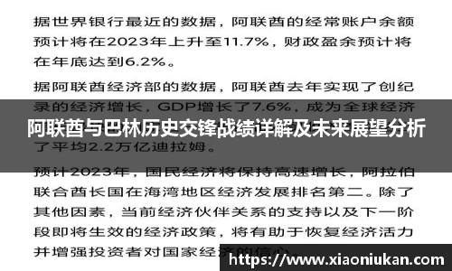 阿联酋与巴林历史交锋战绩详解及未来展望分析
